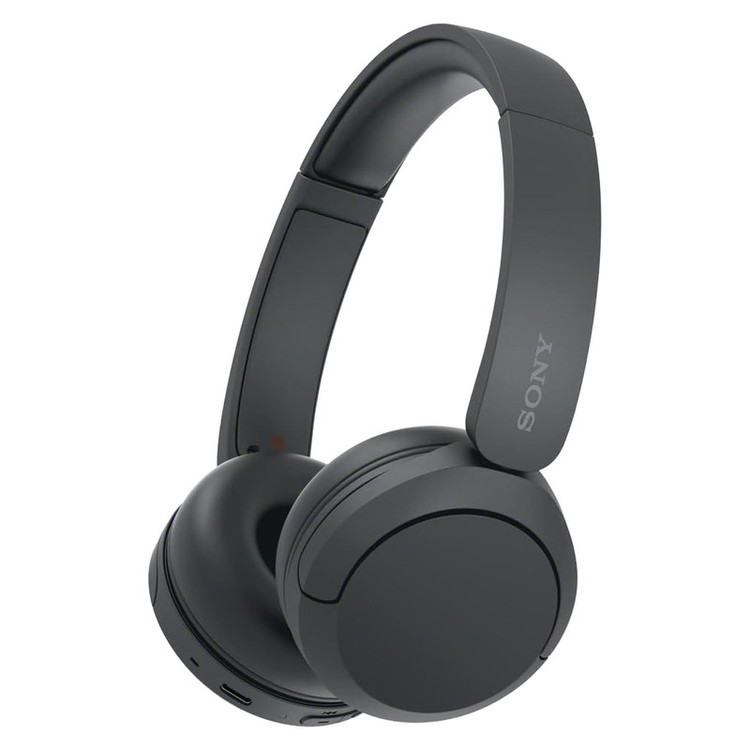 هدفون بلوتوثی سونی مدل WH-CH520 با نویز کنسلینگ فعال (ANC)، درگاه شارژ USB Type-C، دارای پشتیبانی از دستیار صوتی Google Assistant و Siri، طراحی چرخشی برای حمل و نگهداری آسان
