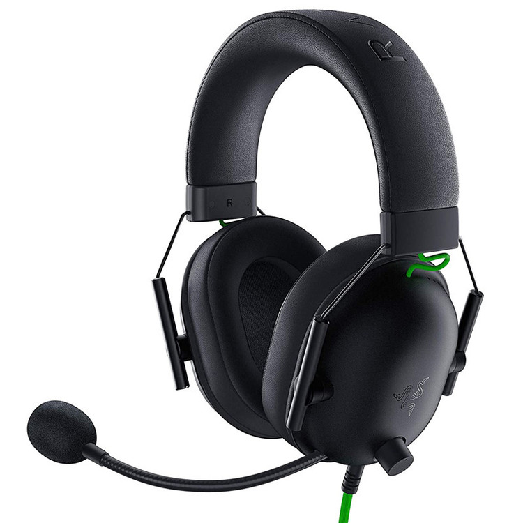 هدست گیمینگ بلوتوثی ریزر مدل BlackShark V2 X با نویز کنسلینگ بدنه، نویز کنسلینگ میکروفون (ENC)، اتصال از طریق جک 3.5 میلیمتری، دارای صدای فراگیر 7.1 کاناله، دارای تکنولوژی صدای 360 درجه