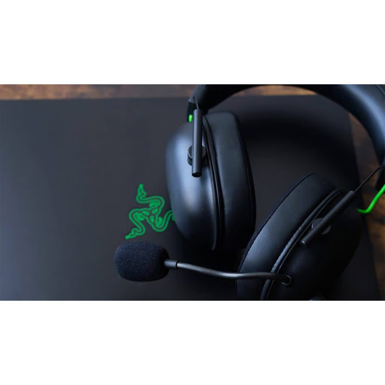 هدست گیمینگ بلوتوثی ریزر مدل BlackShark V2 X با نویز کنسلینگ بدنه، نویز کنسلینگ میکروفون (ENC)، اتصال از طریق جک 3.5 میلیمتری، دارای صدای فراگیر 7.1 کاناله، دارای تکنولوژی صدای 360 درجه