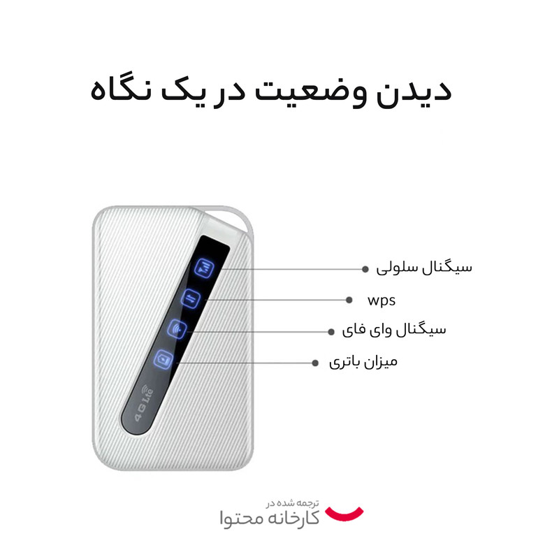 مودم 4G/LTE قابل حمل دی-لینک مدل DWR-930M با باتری 3000 میلیآمپر، پشتیبانی از 8 کاربر همزمان، سرعت دانلود 150 مگابیت بر ثانیه، استاندارد بیسیم 802.11n/g/b و امنیت WPA/WPA2
