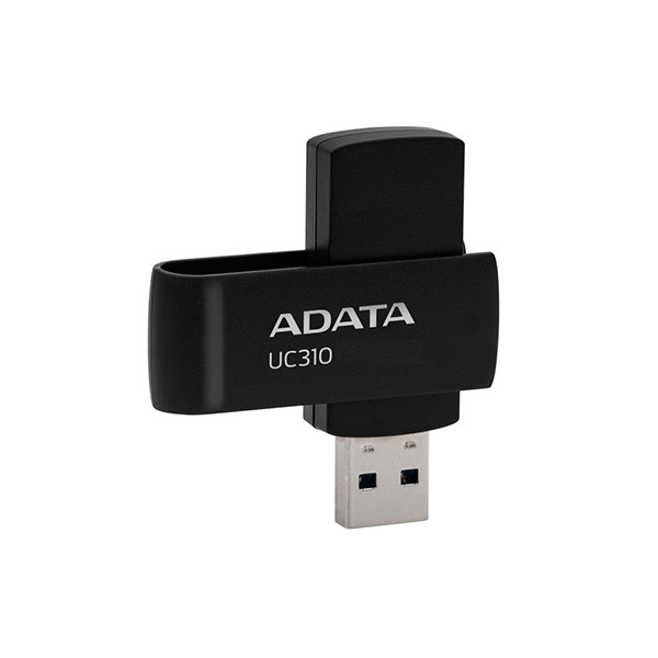 فلش مموری ای دیتا مدل UC310 ظرفیت 64 گیگابایت با رابط USB 3.2 Gen1، طراحی چرخشی، سازگار با ویندوز، مک، لینوکس، بدون نیاز به نصب درایور و مناسب استفاده در کامپیوتر، لپتاپ، گوشی و تلویزیون