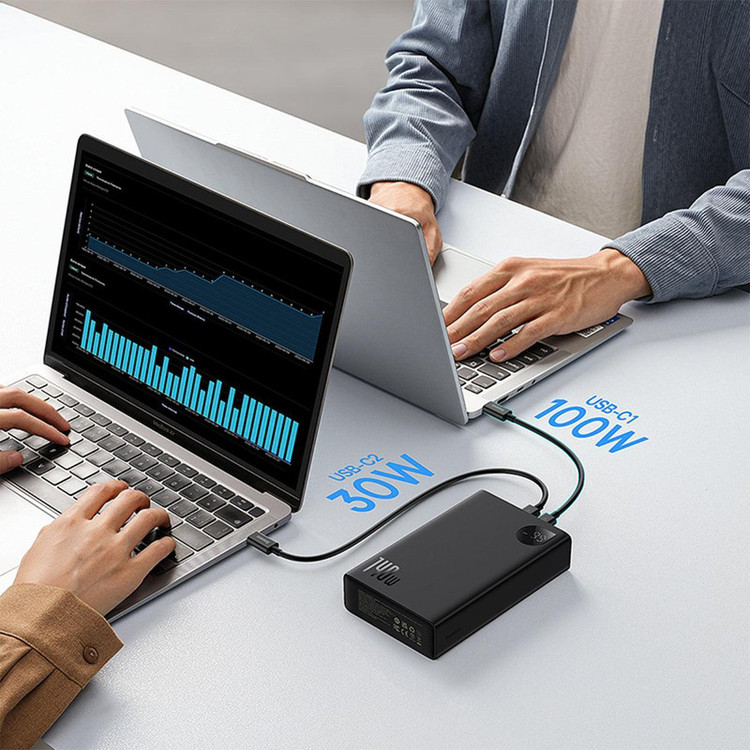 پاوربانک بیسوس مدل Adaman PD 140W Fast Charging ظرفیت 24000 میلی آمپر ساعت