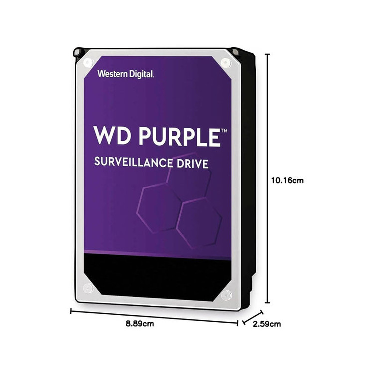 هارد دیسک اینترنال وسترن دیجیتال با رابط SATA 3.0 مدل WD 12TB WD122PURP ظرفیت 12 ترابایت