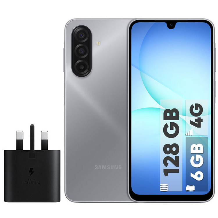 گوشی موبایل سامسونگ مدل Galaxy A17 4G دو سیم کارت ظرفیت 128 گیگابایت و رم 6 گیگابایت - به همراه شارژر 25 وات سامسونگ