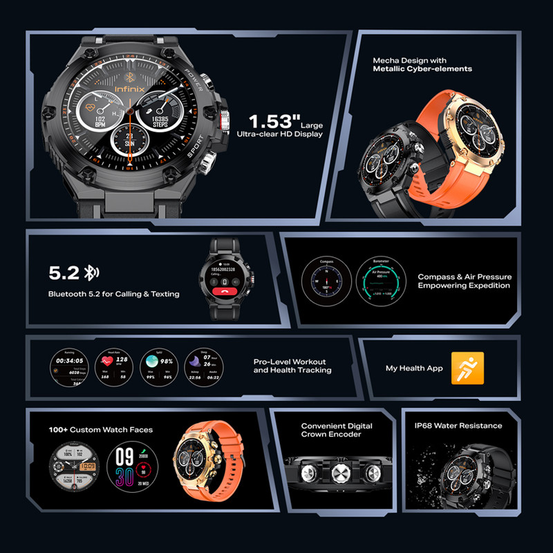 ساعت هوشمند 40 میلیمتری اینفینیکس مدل XWatch 3 GT با بند پلاستیکی