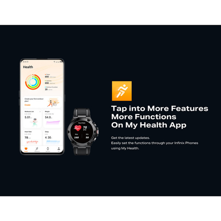 ساعت هوشمند 40 میلیمتری اینفینیکس مدل XWatch 3 GT با بند پلاستیکی