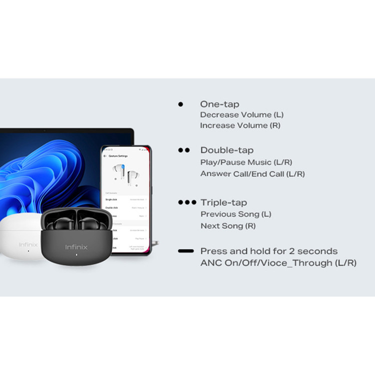 هدفون بلوتوثی اینفینیکس مدل XBuds NC