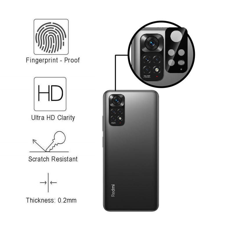 محافظ لنز دوربین شیلد گلس مدل LFUL مناسب برای گوشی موبایل شیائومی Redmi Note 11S