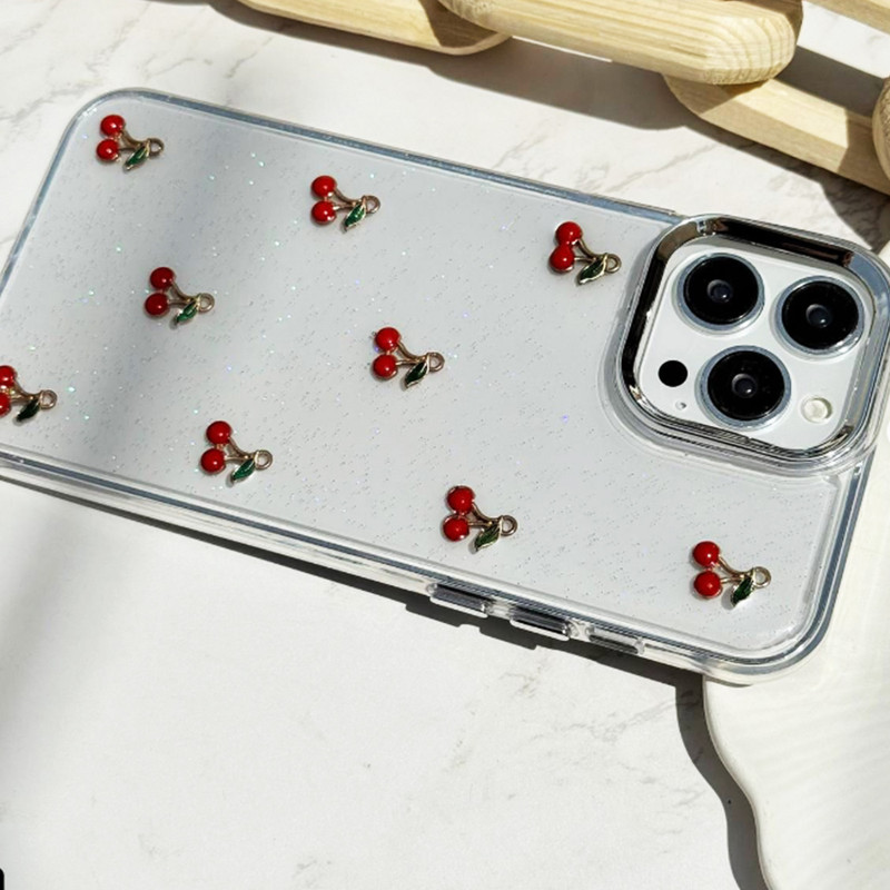 کاور قاب گارد مدل رزین طرح آلبالو مناسب برای گوشی موبایل اپل IPhone 12 Pro Max