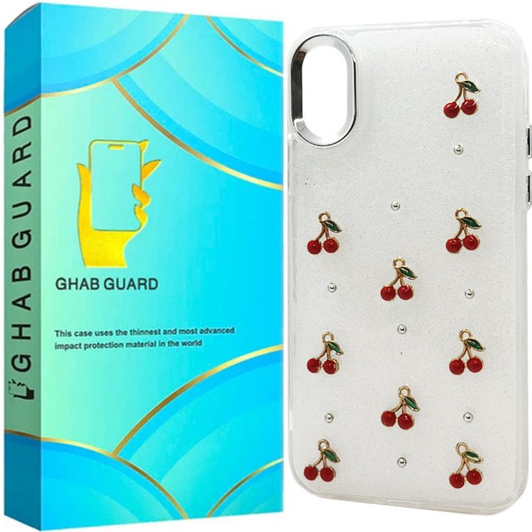کاور قاب گارد مدل رزین طرح آلبالو مناسب برای گوشی موبایل اپل IPhone XS Max