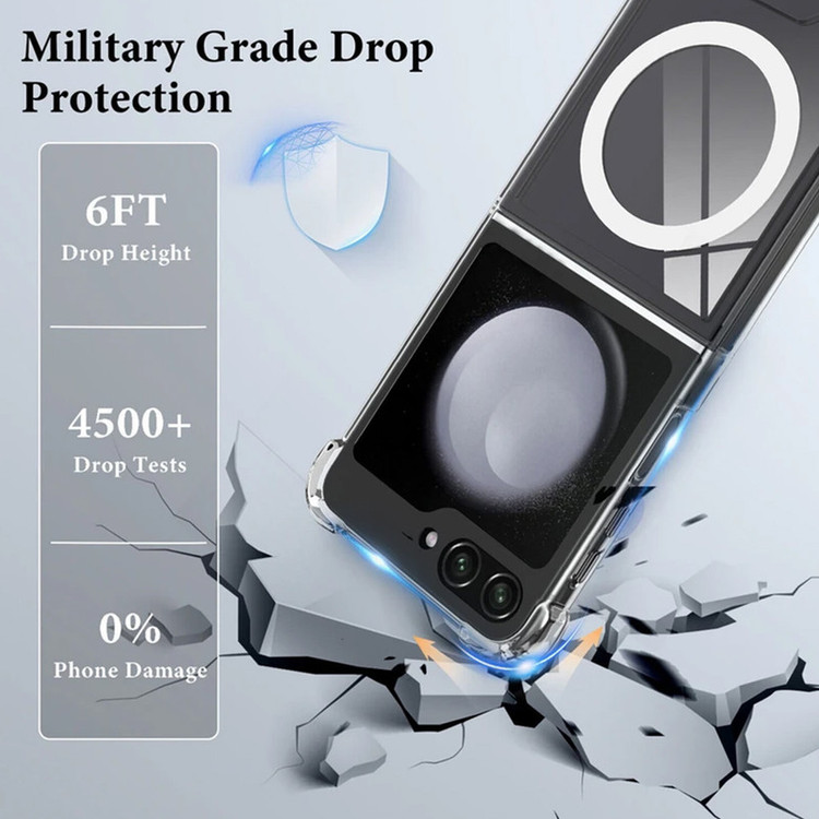 کاور قاب ناب مدل Clear Magsafe Magnetic مناسب برای گوشی موبایل سامسونگ Galaxy Z Flip 6