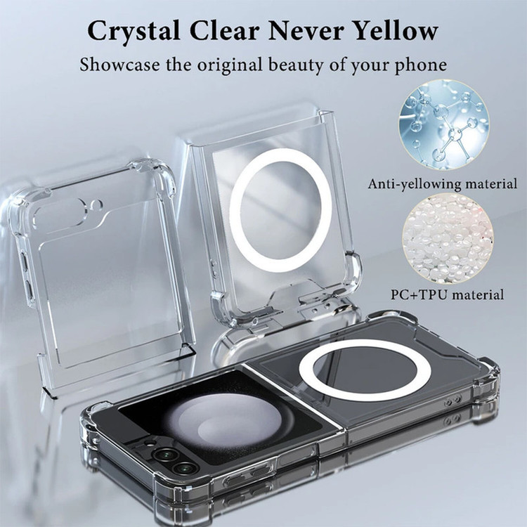 کاور قاب ناب مدل Clear Magsafe Magnetic مناسب برای گوشی موبایل سامسونگ Galaxy Z Flip 6