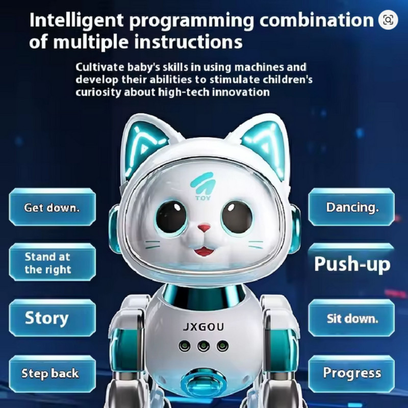 ربات کنترلی مدل Cat Toy با قابلیت راه رفتن، چرخیدن و تولید صدا