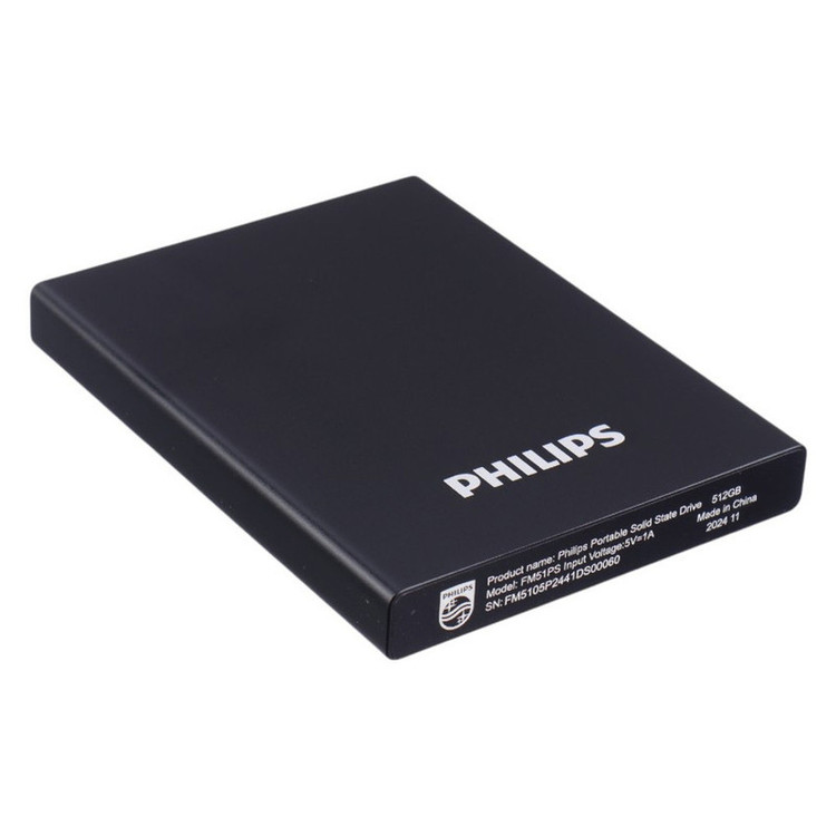 اس اس دی اکسترنال فیلیپس مدل FM51PS051S ظرفیت 2 ترابایت رابط USB 3.2 Gen2