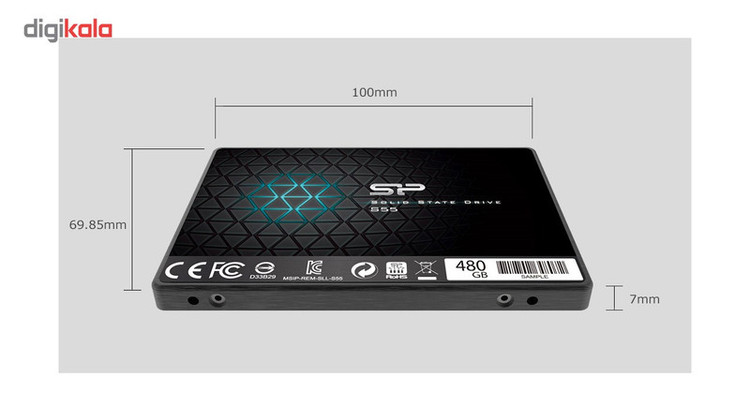 اس اس دی اینترنال SATA3.0 سیلیکون پاور مدل Slim S55 ظرفیت 960 گیگابایت