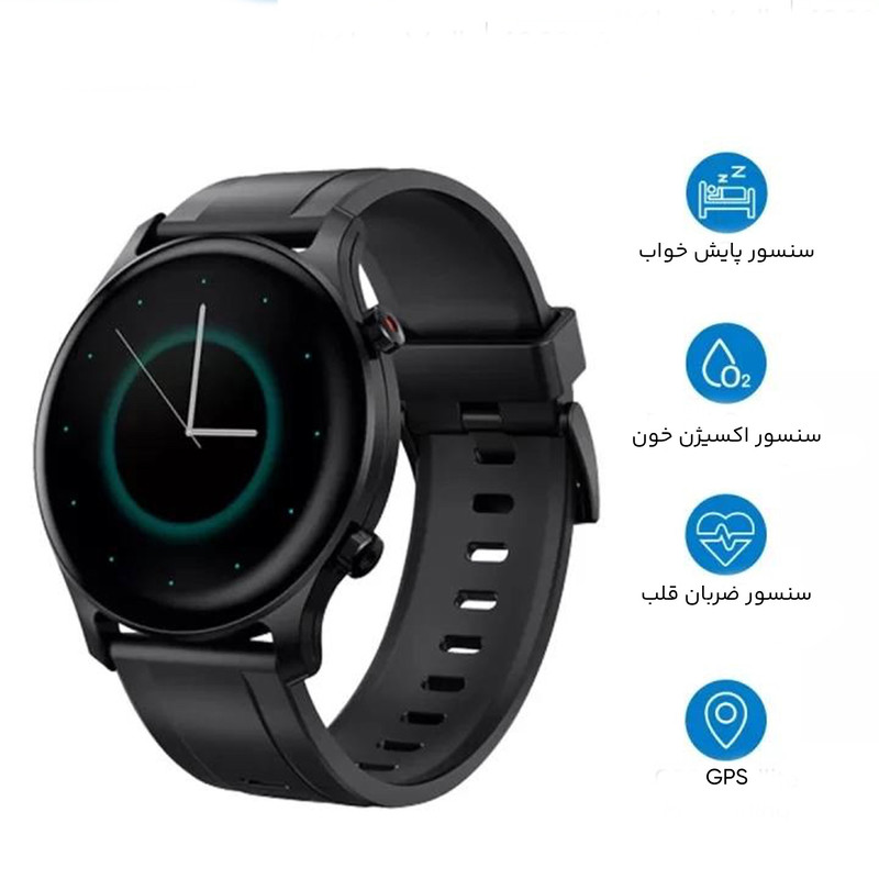 ساعت هوشمند 45.7 میلی متری هایلو مدل RT2 با بند سیلیکونی