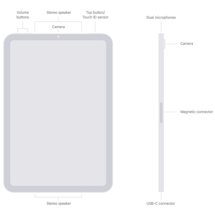 تبلت 8.3 اینچ اپل مدل iPad mini 7th Generation 2024 Wi-Fi ظرفیت 128 گیگابایت و رم 8 گیگابایت