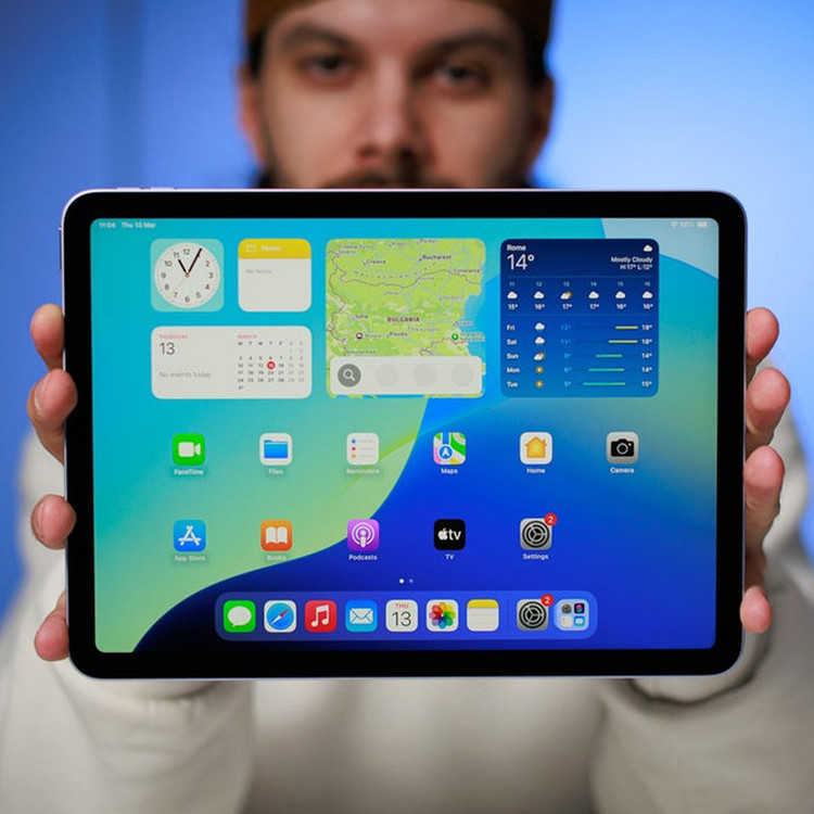 تبلت 11 اینچ اپل مدل iPad Air 2026 M4 Wi-Fi ظرفیت 128 گیگابایت و رم 12 گیگابایت، رزولوشن دوربین اصلی ۱۲ مگاپیکسل، پشتیبانی از قلم و کیبورد