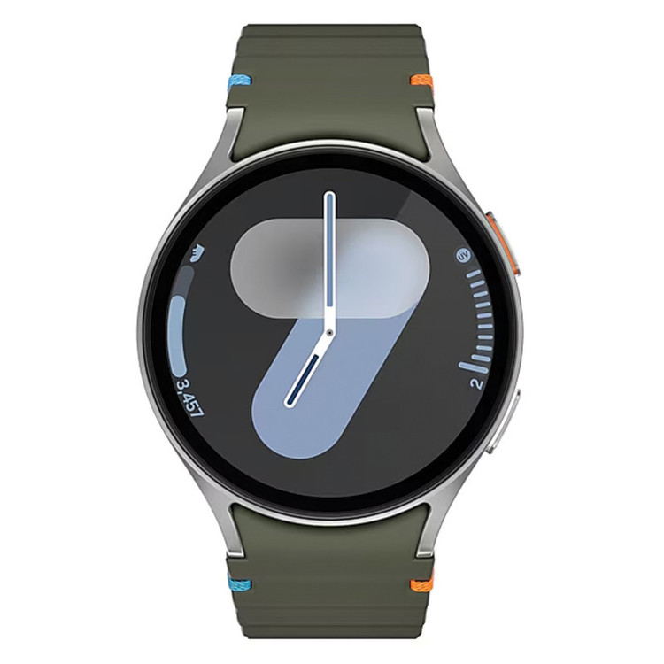 ساعت هوشمند سامسونگ مدل Galaxy Watch 7 40mm دارای قابلیت های کنترل موسیقی (Music Player)، قابلیت مکالمه از طریق بلوتوث، قابلیت تغییر طرح ساعت یا تم، صفحه همیشه روشن (Always-on Display)، پشتیبانی از دستیار صوتی بند پلاستیک