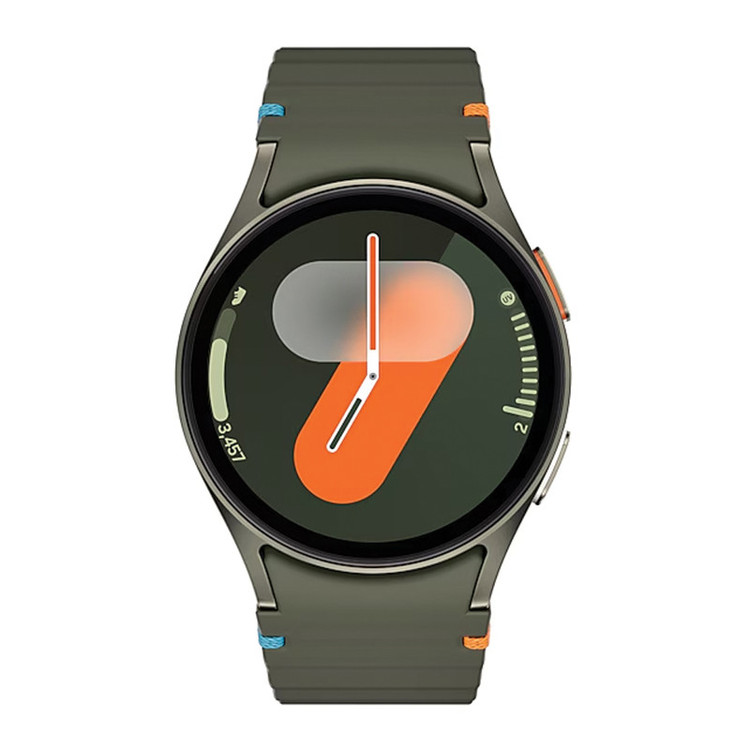 ساعت هوشمند سامسونگ مدل Galaxy Watch 7 40mm دارای قابلیت های کنترل موسیقی (Music Player)، قابلیت مکالمه از طریق بلوتوث، قابلیت تغییر طرح ساعت یا تم، صفحه همیشه روشن (Always-on Display)، پشتیبانی از دستیار صوتی بند پلاستیک