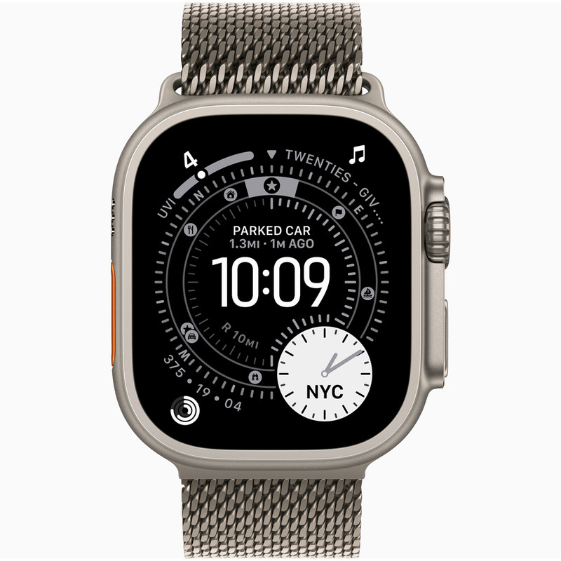ساعت هوشمند 49 میلی متری اپل مدل Ultra 3 Natural Titanium Case با بند Titanium Milanese