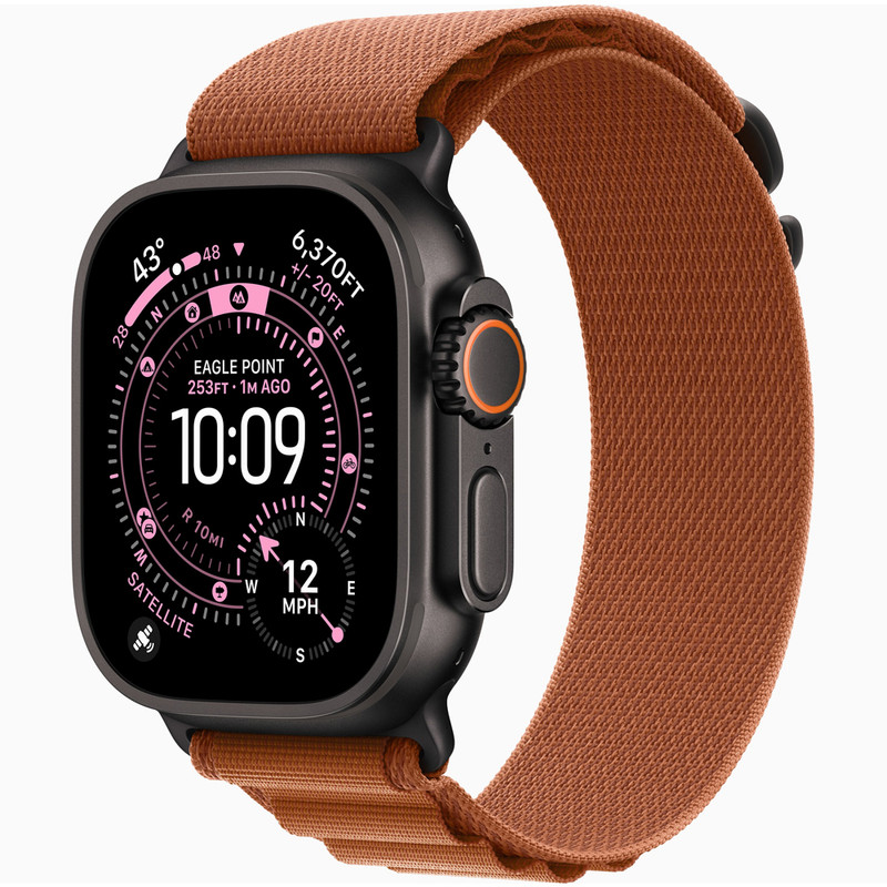 ساعت هوشمند 49 میلی متری اپل مدل Ultra 3 Black Titanium Case با بند Alpine
